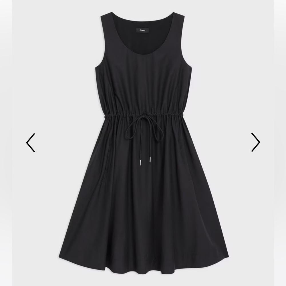 SOLD🌦️👗NWOT Theory Dress Drawstring Cotton Recycled Nylon